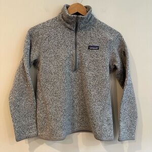 Patagonia Women's Better Sweater 1/4-Zip Fleece Pullover in Gray Heather Small